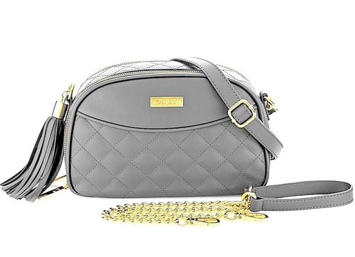 Joy Mangano & Iman Quilted Leather Crossbody SEE COLORS RFID w 2 Straps NWT - Picture 1 of 17