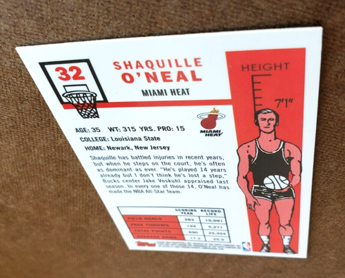 Tarjeta de baloncesto 32 2007-2008 Topps cromada 1957-58 Vatiation Shaquille O'Neal NBA - Imagen 8 de 14