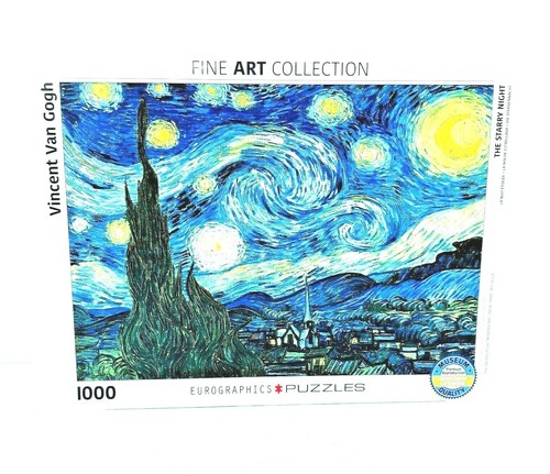 Eurographics Jigsaw Puzzle Vincent Van Gogh Fine Art Starry Night 1000 Pieces - Picture 1 of 3