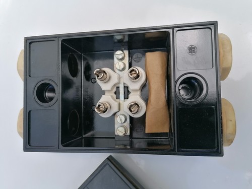 Bakelit Abzweigdose Verteilerdose Retro Vintage Alt DDR IP56 Aufputz Feuchtraum - Bild 3 von 8