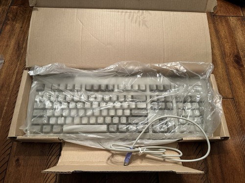 NMB RT2358TW White Gray PS/2 Keyboard Vintage Microsoft Windows 95 Tested Works - Picture 2 of 6