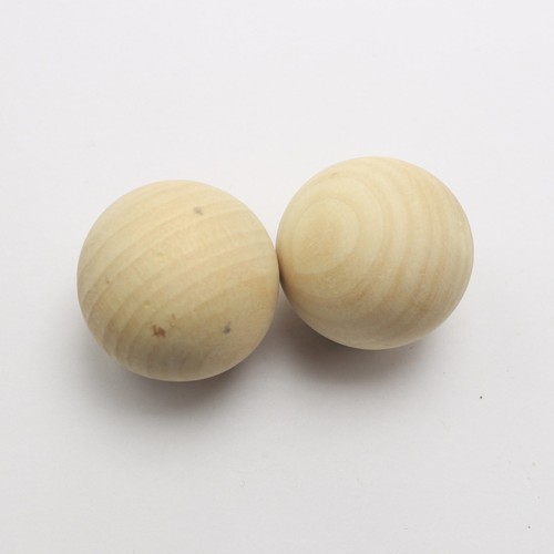 10Pcs Natural Untreated Plain Large Wooden Craft Wood Balls Sphere 28mm - Picture 3 of 4