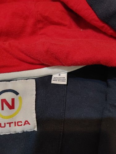 Sudadera con Capucha Nautica Para Hombre Pequeña Cremallera Completa Abombada Frontal Bordada Azul Marino - Imagen 6 de 14