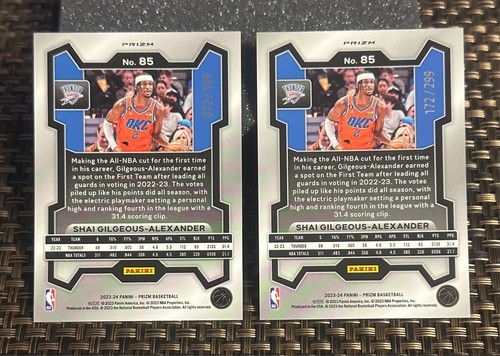 Shai Gilgeous Alexander 2023-24 Panini Donruss Night Moves SSP - 12 card lot - Picture 24 of 24