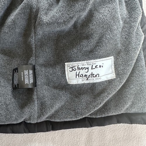 London Fog Boys Hooded Zip Puffer Jacket 54E18 degrees Black/Grey/Camo Large/7 - Picture 10 of 12