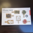 Kikkerland PM18 Serving Trays (Set of 6), Mini, Brown Bamboo New sealed B5