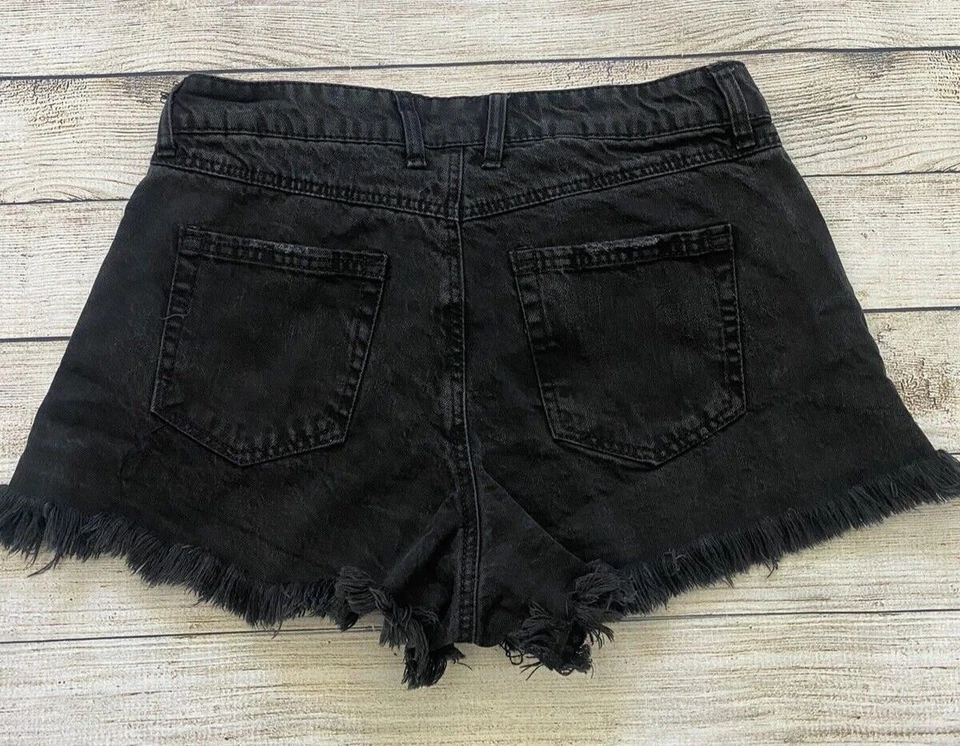 Pantalones Cortos VANILLA STAR High Rise Festival Negro Botín Talla 11 Juniors Mujer F53 Foto 2 de 4