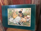 Vtg set of 4 Pimpernel Corkbacked Placemats w/Rabbits England...…….y