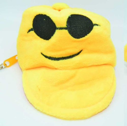 Emoji Face Plush Mini Purse Animal Coin Purses Key Ring Small - Picture 3 of 27