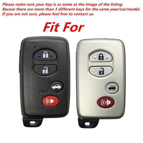 4 Buttons Red Leather Key Cover Fob Case For Toyota Avalon Camry Highlander - Picture 2 of 5