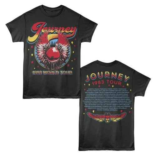 Journey Frontiers 1983 World Tour Cities Herren T-Shirt - Bild 1 von 3