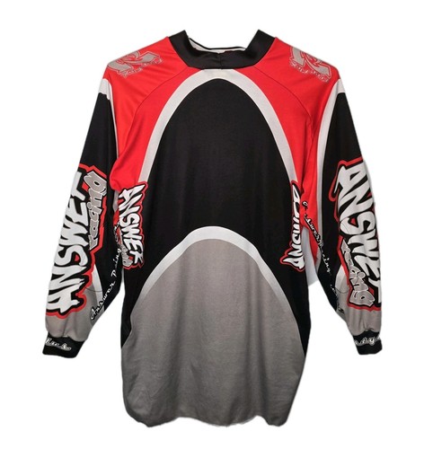 Vintage 90s Answer Racing Power Print Motocross Jersey Shirt USA Made Men's XL - Foto 4 di 12