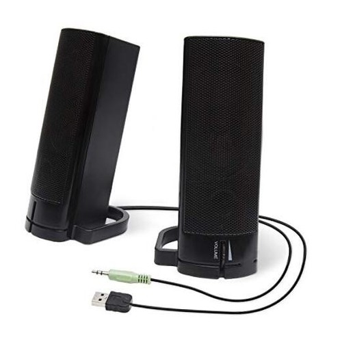 PC USB Powered Monitor Speaker Sound Bar 3.5mm Audio Wired Soundbar Speaker
