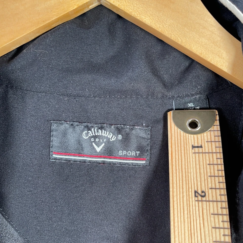 Pullover vintage Callaway Golf cuarto cremallera para hombre XL negro rojo años 90 Y2K #AB810 Foto 4 de 4