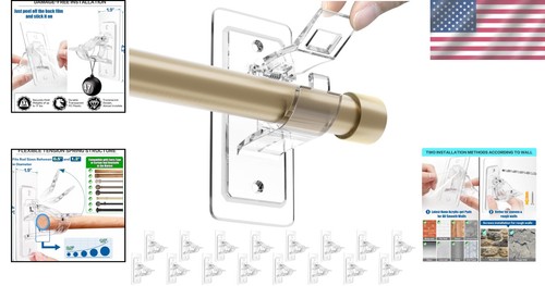 Adjustable Curtain Hangers - 16 Pack, 17 lbs Weight Limit - Picture 2 of 9