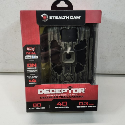 Stealth Cam Deceptor Cellular Trail Cam 40 MP-80 Ft Range No Glo Verizon & AT&T - Picture 2 of 8