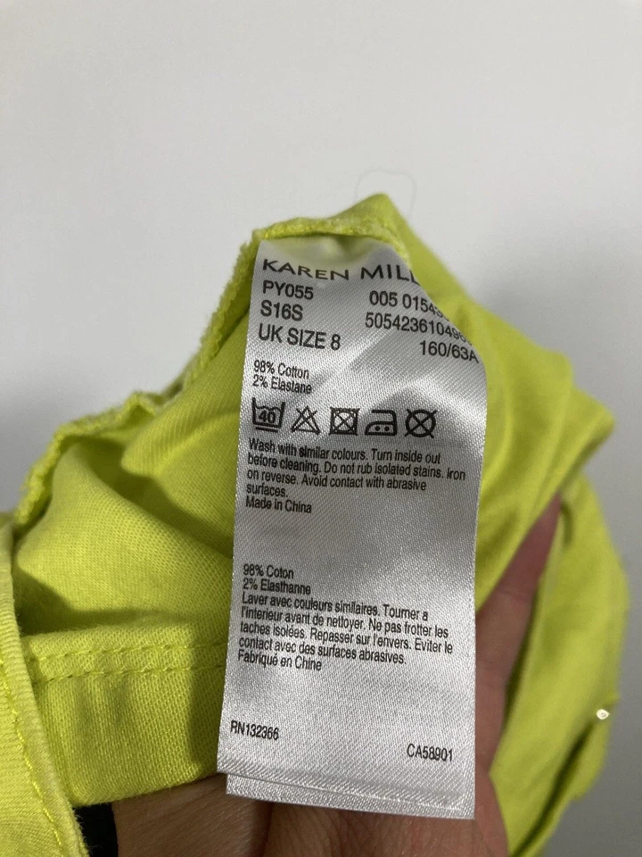 Jeans KAREN MILLEN CROPPED - UK8 W26 L24 - Lima - Buen Estado - Mujer’s Foto 3 de 4