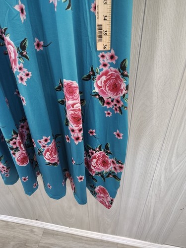 Women's Dark Floral Maxi Dress Plus Size 5xl Green Comfort Church Office Travel - Bild 7 von 8