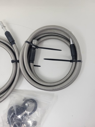 Stainless Steel Flexible Braided Fuel Line Kit for 2004-2006 GMC Sierra 3500 - Picture 3 of 4