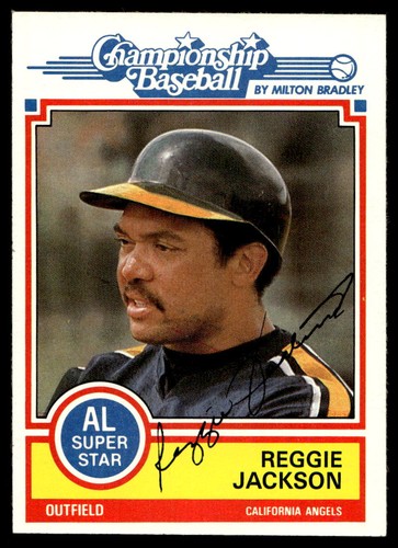 1984 Topps Milton Bradley Reggie Jackson California Angels HOF NO RESERVE!