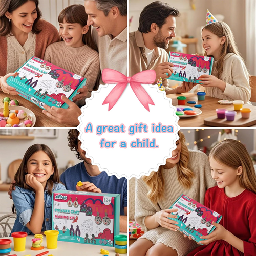 204 Pcs Complete Polymer Clay Earring Making Kit, Modeling Clay Jewelry Making S - Bild 7 von 7