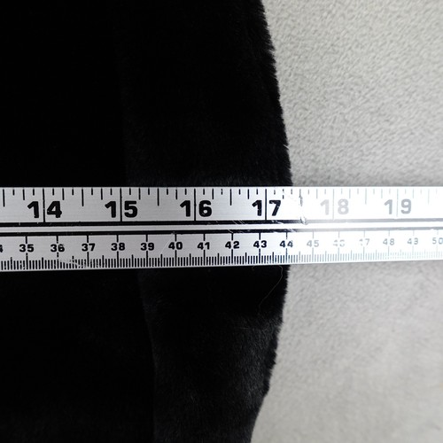 May Pink Faux Fur Sweater Dress Womens Medium Black Off Shoulder Zip Long Sleeve - Picture 9 of 22