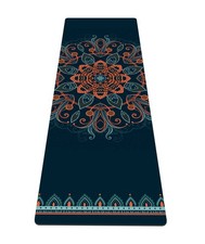 Yoga Mat Print Extra Thick TPE Non Slip Fitness Exercise Mat with Carrying Ba...