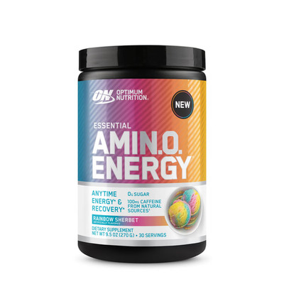 Optimum Nutrition Essential AMIN.O Energy Rainbow Sherbet Anytime 270g NEW