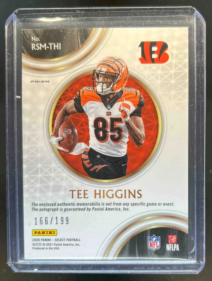 2020 Select Tee Higgins Rookie RC Jersey Prizm Auto #166/199 Bengals - Image 2 of 2