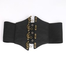 Ladies Elastic Under Bust Corset Ladies Self-Tie Wide Waist Belt for Coat Shirt