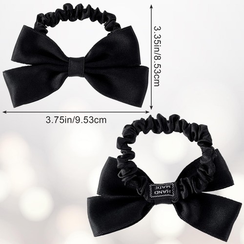4 Pack Bow Elastic Hair Ties Bownot Scrunchies Hair Bands Ponytail Holder - Picture 7 of 7