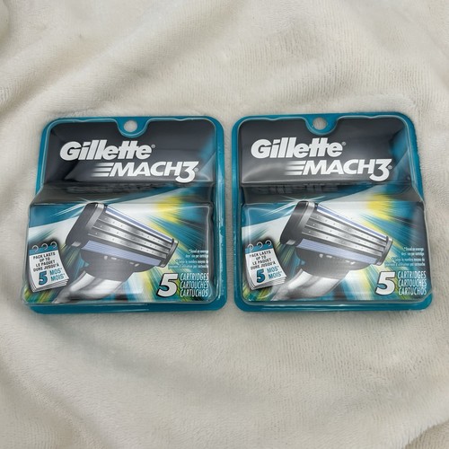Gillette Mach 3 Razor Blades 10 Count (2x5 Pack) Cartridges New