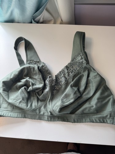 Sujetador minimizador Miss Mary of Sweden Broderie Anglaise verde copa completa sin aros 46E - Imagen 5 de 7