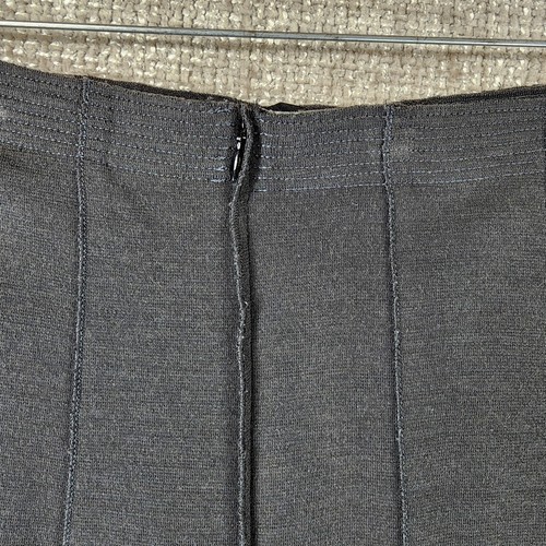 Eileen Fisher Wool Blend Skirt Womens L 35" Charcoal A-Line Pintuck Raw Edge - Picture 7 of 12