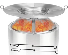 Heat Deflector for Solo Stove Bonfire 19.5",Fire Pit Heat Deflector with Mesh...