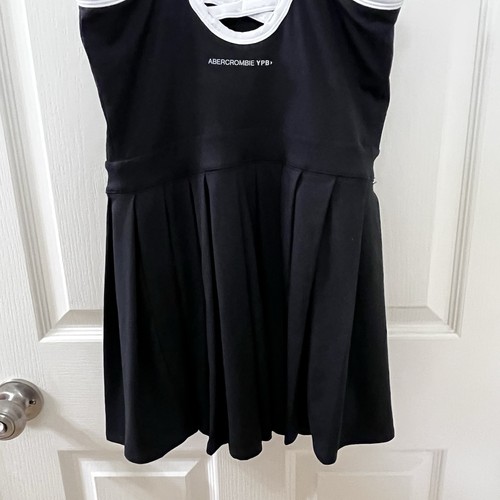 Abercrombie Kids YPB Black White Pleated Athletic Mini Dress Girls Size 11-12 - Picture 12 of 14