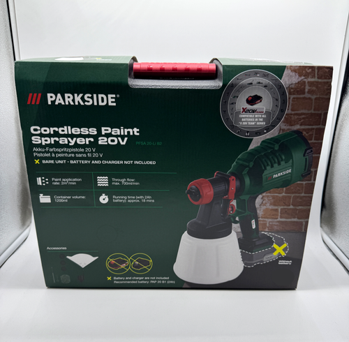 Pistola pulverizadora de pintura a batería PARKSIDE PFSA 20 Li B2 20 V sin batería ni cargador nueva - Imagen 1 de 6