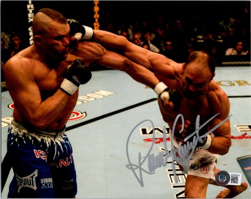 RANDY COUTURE SIGNED 8X10 PHOTO BECKETT BAS COA UFC MMA CHAMP THE NATURAL 9