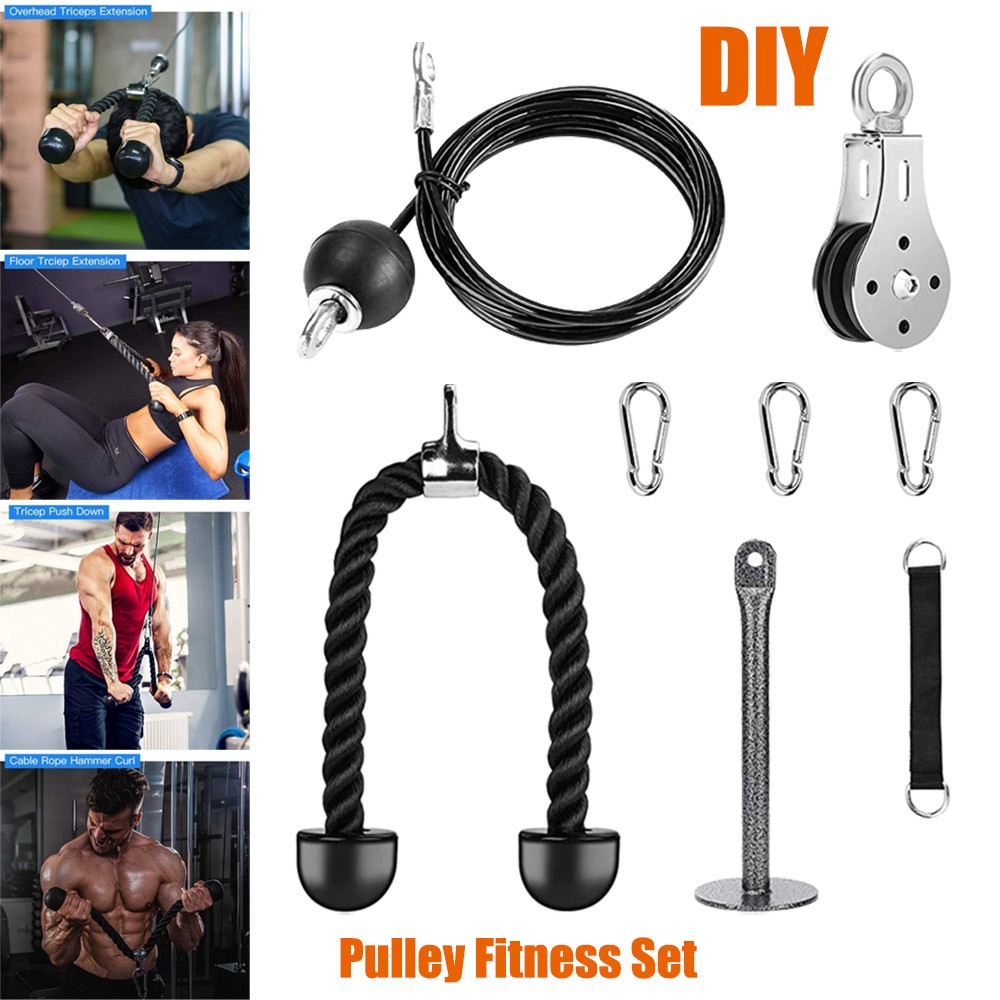 Sistema de polea de cable de peso gimnasio hágalo usted mismo polea cable máquina accesorio fitness hogar