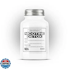 Powerful Nicotine Detox Cleanse - N-Acetyl Cysteine (NAC), Ashwagandha, Rhodi