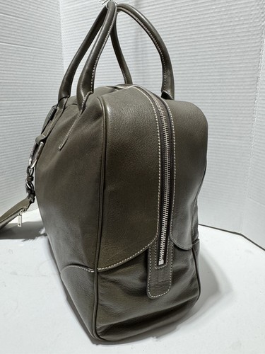 NEW Dolce&Gabbana Miss Ice Large Olive Green Leather Zip Pouch Tote Bag Handbag - Picture 7 of 17