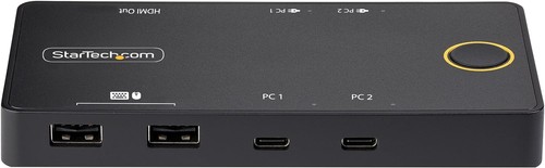StarTech.com 2-Port USB-C KVM Switch, Single-4K 60Hz HDMI Monitor, 100W Power De - Afbeelding 7 van 9