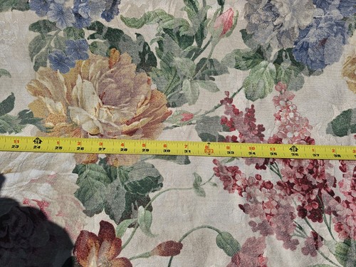 Floral Upholstery Fabric 7+ Yards x 54” Tapestry Roses Peonies Shabby Cottage - Picture 3 of 9