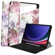 Case for Samsung Galaxy Tab S9 2023, 360 Degree Rotating 11 inches Flower