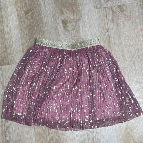 NWT Crewcuts Pink and Gold Pleated Sparkly Skirt size 12 - Picture 4 of 4