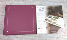Creative Memories 12x12 Album with Pages  Page Protectors Cranberry Gold Trim