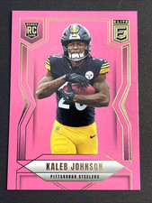 Kaleb Johnson 2025 Panini Donruss Elite Pink Rookie Card #127 Steelers