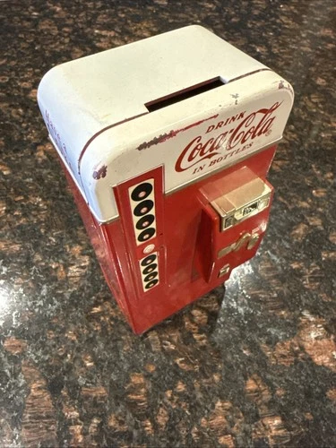 Coca-Cola Vintage Cast Metal Vending Machine Coin Bank