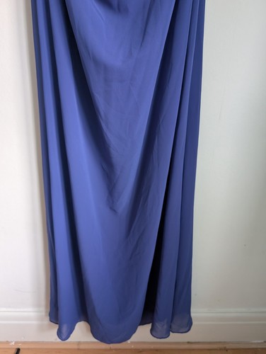Nicholas Millington blau Chiffon trägerloses Maxikleid Größe 16 (T6) - Bild 4 von 9