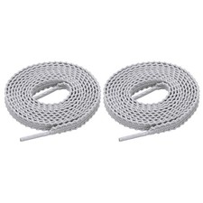 Flat Shoe Laces, 47 Inch Athletic Shoelaces for Sneakers Running, Light Gray